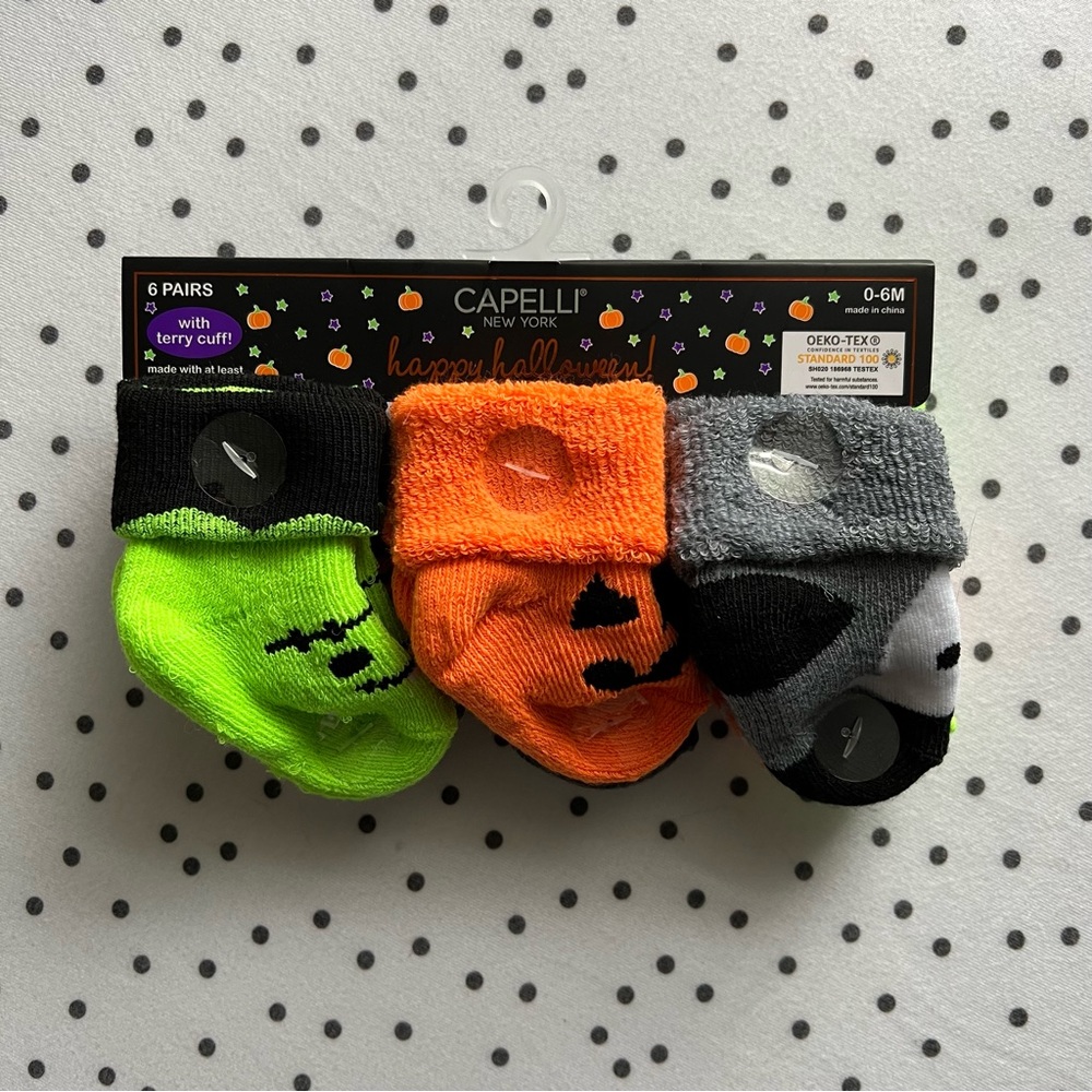 Capelli Halloween Baby Socks | 0-6M